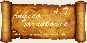 Ankica Taranković vizit kartica